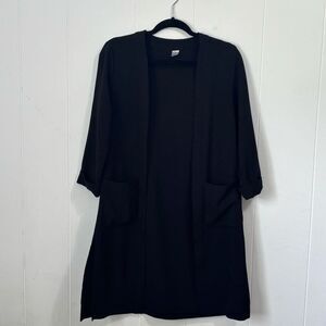 H&M Black Long Length Blazer Cardigan 8